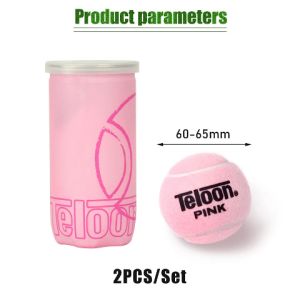 2PCS/Set TELOON Tennis Ball Sakura Pink Bola Tenis Tennis Bola Merah Muda Original