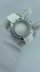 39mm VK63 Watch Case For VK63 Movement Stainless Steel Sapphire Glass Chronograph Watch Case Ceramic Bezel Watch accessories