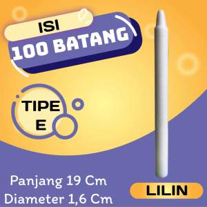 Lilin Putih Isi 50 Pcs Tipe 05 Lilin Lampu-Lilin Murah-Grosir-Besar-Candle Panjang 19 Cm  Diameter 16 Cm (T05-100)