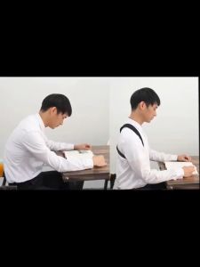 back shoulder adjustable correction posture sports support belt support/MS