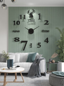 Modern Fashion Creative Clock Wall Hanging Living Room Home Decor Simple Acrylic Material No Punching Required Quartz Movement