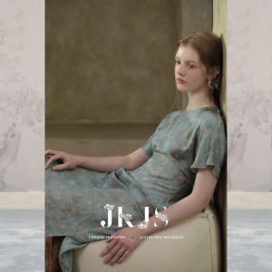 JK&JS | Silky Hemp Cheongsam Style Forked Long Dress