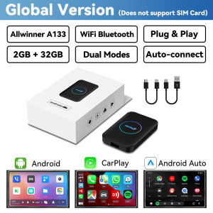CarlinKit | 5 in 1 CarlinKit Wired to Wireless CarPlay Android TV Box HDMI Out Car Play Android Auto Adapter Video Streaming Box for OEM Car