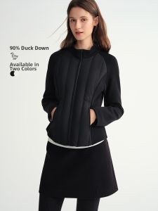 DUSHU | Quilted Inner Liner Slim Fit Stand Collar Parka