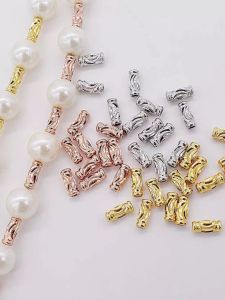 Gold Plated DIY Handmade Beading Materials Spacer Beads Loose Beads Semi-finished Products for Bracelet Necklace Accessories