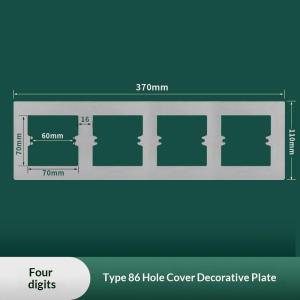 Universal Wall Switch Cover Stain Resistant Plastic Socket Panel Frame for Hotel Lobby Decoration