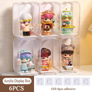 Desktop Action Figure Display Box Stand Transparent Figure Display Case Dust-Proof POP Doll Storage Box Small PVC Box