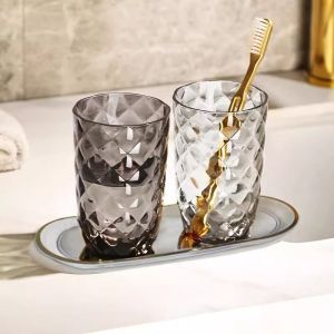 Luxury Couples Toothbrush Cup Simple Bathroom Accessories Dental Care Cups Toothpaste Holder Travel Essential Bathroom Set