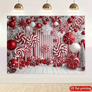VIKAMA Christmas Candy Party Tapestry Living Room Feature Wall Childrens Room Decor Christmas Party Room Decor