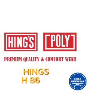Hings Kaos Dalam Oblong Pria V-Neck H 8608 Putih Isi 1Pcs