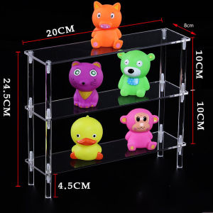 Vertical Acrylic Risers Display Stand Perfume Organizer Display Shelf & Versatile Cupcake Stand Holder for FiguresDessert