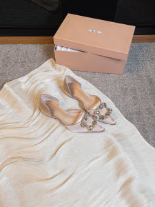 Comfortable Low Heel French Style Bridal Shoes