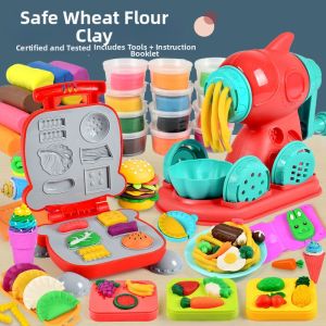 JIFANPAUL | Pretend Play Ice Cream Noodles Machine Toy Clay Set