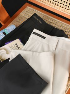 Italian Luxury Mens Casual Pants Outdoor Elastic Business Style Spring Summer New Arrival Straight Leg Anti-Wrinkle Fashionable