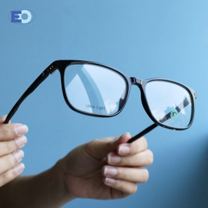 EO Eyewear Geardo Clip On Rectangle Ultra Light Full Rim Multicoated Clip On Eyeglasses for Men