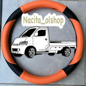 Sarung stir bungkus stir semua pick up (oranye hitam)