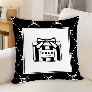 Luxurious Black White Geometric Modern Sofa Pillow Cover Mickey Mouse Cushion Case Simple Crystal Ultra Soft PP Cotton Filled