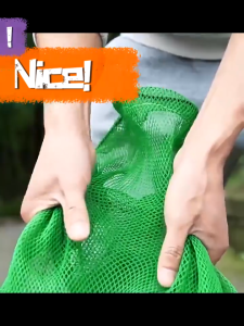 Nylon Fishing Net Bag Fish Bag Fishing Supplies Green Mesh Bag Encrypted Mesh Durable Fast Drying