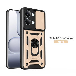 szhaiyu | Magnetic Bracket Phone Case for Xiaomi POCO X8 Pro Max  X8 X7 Pro 5G Slide Camera Protection Ring Stand Shockproof Back Cover