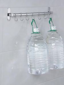 No Drill Space Aluminum Wall Mounted Kitchen Tool Organizer