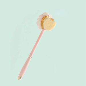 Double Sided Scrubbing Tool Bath Brush Long Handle Soft Fur Bath Brush Detachable Scrubbing Towel Strong Back Rubbing