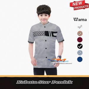 New motif Koko anak laki laki warna putih lengan pendek/Kemaja AZ Zahir model terbaru/Baju Koko anak usia 6 sampai 13 tahun