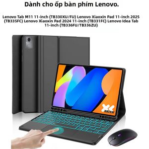 Ốp Bàn Phím Rời Lenovo Xiaoxin Pad 11 Inch 2024 2025 Có Khe Cắm Bút - Vỏ Máy Tính Bảng TPU Chống Sốc Chống Nước Cho Tab M11 / Idea Tab 11 Inch