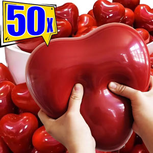 50Pcs Red Heart Balloons Inflatable Latex Balloon for Valentine Day Wedding Party Anniversary Decoration Supplies