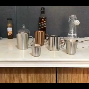 High Quality 304 Stainless Steel Coffee Mug Double-walled Anti-Scald Cup Beer/Water/Tea Anti Fall Metal Travel Tumbler