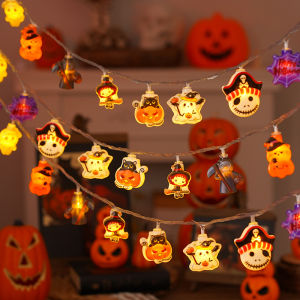 Outdoor Waterproof Halloween LED Light String Decoration Lamp Pumpkin Face Mummy Ghost Party Atmosphere Lamp Outdoor Decor