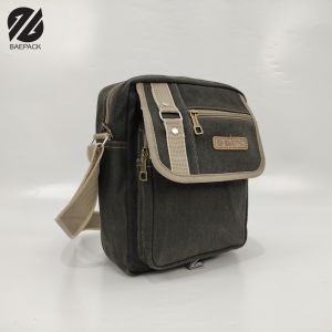 Baepack Tas Selempang Kanvas Premium Hanzo Hijau Army / Tas Bahu Pria dan Wanita / Tas Canvas Cowok Cewek / Produsen Tas Bandung Termurah / COD Gratis Ongkir / Tas lokal bukan import