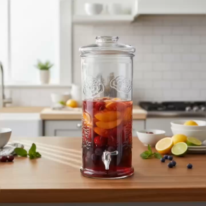 Bình Thủy Tinh Ngâm Rượu Có Vòi 12 Lít - Họa Tiết Rồng Sang Trọng Thủy Tinh Dày Dặn Chịu Lực TR12LV