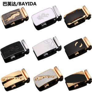 Mens Automatic Buckle Leather Head Alloy Waist Belt Buckle Trouser Buckle Head 3.5cm Card Head Accessory Bayida Brand