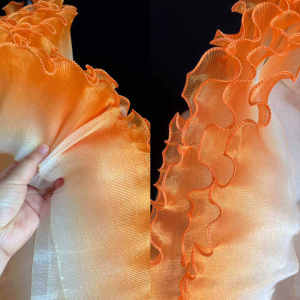 Graduated Color Lace Trim Performance Costume 3D Pleated Skirt Sleeve Decorative Fabric Material DIY Sewing Accessories