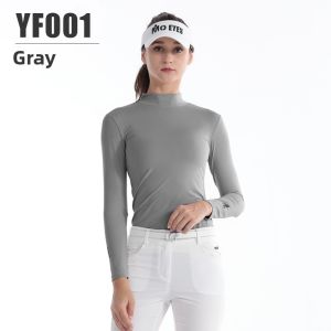 Summer New Ice Silk Golf Womens Long Sleeve Sun Protection Shirt Base Layer White T-shirt Innerwear Golf Clothing for Women