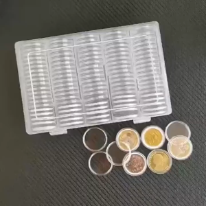 100Pcs/Lot Coin Holder Capsules Clear Case Box For Coin Collection Protector 17/20/25/27/30mm Coins Storage Box Medal Collect