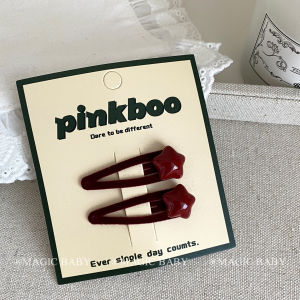 New Year Red Star Hair Clips Baby Waterdrop BB Clips Children Fringe Hair Clips Festive Headwear for Girls Casual Style