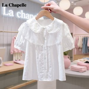 La Chapelle | Áo Sơ Mi Tay Ngắn Elegance Viền Ren cho Bé Gái