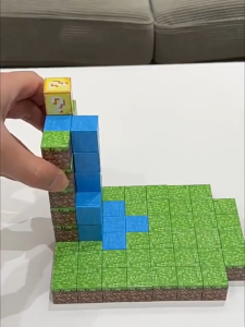 ชุดบล็อกแม่เหล็ก มายคราฟ ลูกบาศก์ DIYบล็อกตัวต่อแม่เหล็กบล็อกแม่เหล็กชุดของเล่น เด็กพัฒนาความคิดสร้างสรรค์และสติปัญญา