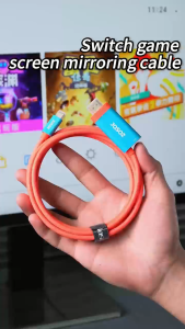 Jasoz สายUSB C to HDMI อแดปเตอร์ แบบพกพา 4K Nintendo Switch รองรับการชาร์จ 100W PD For Switch 2 OLED Dock TV