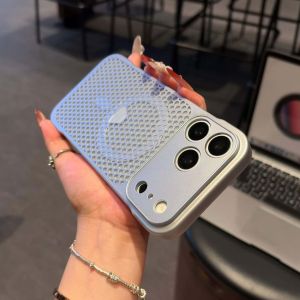 Honeycomb Cooling Heat Dissipation Phone Case For Magsafe iPhone 17 16 15 14 13 12 11 Pro Max Magnetic Breathable Protect Cover