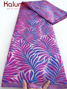 Kalume 2025 African Brocade Lace Fabric High Quality Design Nigerian Lace French Jacquard Lace For Sewing Wedding Party F4490