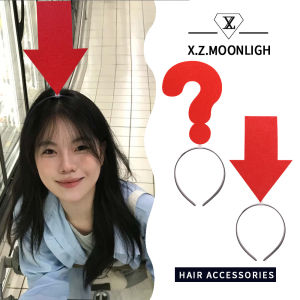 X.Z.MOONLIGH Funny Arrow Question Mark Headband Playful Design Adds Fun Easy Wear Perfect for Party Looks