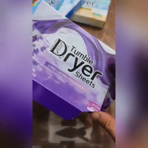 [ DOBI LAUNDRY ] LAVENDER DRYER SHEET MESIN PENGERING Lembut Anti-Kedut Fabric Soften 烘衣纸 #DELOURVA