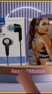 Headset Stereo AT-194 Handsfree Earphone Bass+ In-ear
