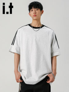 izzue | Campus Style Striped 100% Cotton Mens Tee Shirt