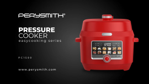 PerySmith PC1500 Non-Stick and Smart Pressure Cooker EasyCooking Series with 6L Large Capacity