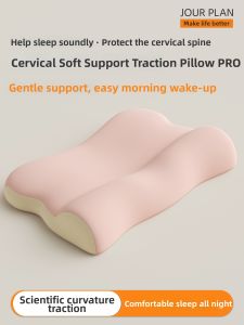 Cervical Traction Pillow for Neck Curve Correction and Support Memory Foam