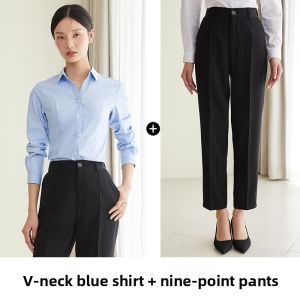 HANYINGMEI | Professional White Spring-Autumn Shirt for Women Slim Fit Korean Style