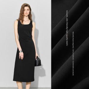 BEIQIANI | Minimalist Office Style Fitted Pleated Square Neck Vest Dress